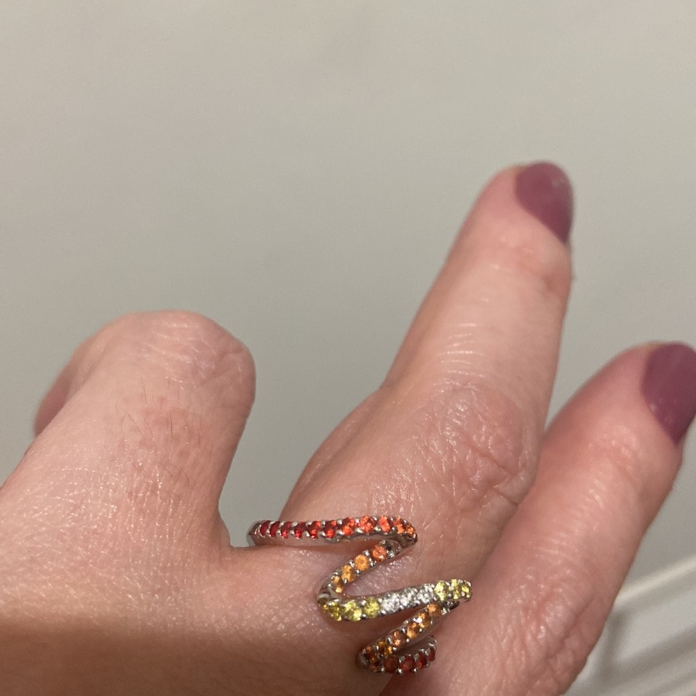 Sapphire ring -18k - Picture 4 of 6